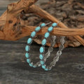 Vintage Bohemian Turquoise Hoop Earrings