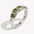 Vintage Gold Inlaid Gemstone Ring