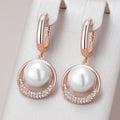 Iconic Rose Gold Pearl Drop Earrings