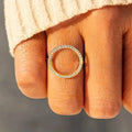 Round Cubic Zirconia Circle Ring