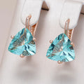Prestigious Triangle Zircon Drop Earrings
