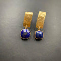 Boho Lapis Lazuli Square Drop Earrings
