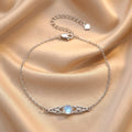 Inlaid Round Moonstone Bracelet