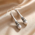 Vintage Pearl Talisman Drop Earrings