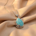 Turquoise Pendant Necklace with Vintage Natural Stone