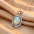 Bohemian Egg-Shaped Aquamarine Pendant