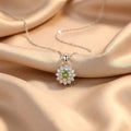 Blue-Green Moissanite Snowflake Pendant