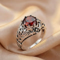 Red Synthetic Zirconia Ring for Women