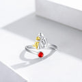 Sterling Silver Dog & Girl Ring – Adjustable and Meaningful