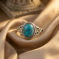 Timeless Silver Oval Turquoise Ring