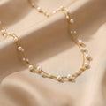 Pearl Chain Choker Necklace