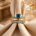 Ocean Charm Blue Ring Set
