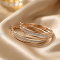 Retro Gold Hoop Earrings
