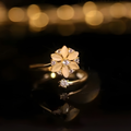 Cream Opal Grace Ring - Adjustable