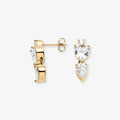 Crystal Heart Drop Earrings