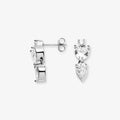 Crystal Heart Drop Earrings