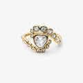 Crystal Heart Hug Ring