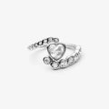 Crystal Heart Kiss Ring