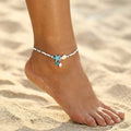 Ankle Chain with Stars, Shells and Natural Stones