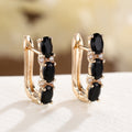 Golden Noir Drop Earrings