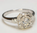 Vintage Crystalline Silver Ring