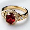 Ruby Halo Knot Statement Ring