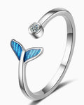 Adjustable Ring with Colourful Dolphin Tail