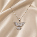 White Gold Phoenix Cubic Zirconia Necklace