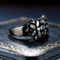Shimmering Black Zirconia Ring