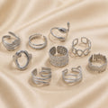 White Gold Vintage Stackable Ring Set
