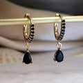 Exquisite Onyx-Style Earrings