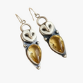 "Wisdom & Wonder" Barn Owl Earrings – Silver Statement Drops