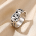 Charming and Stylish Dog-Inspired Collar Ring