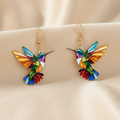 Rainbow Hummingbird Earrings – "Joy Takes Flight" Statement Drops