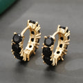 Luminous Onyx Cubic Zirconia Earrings