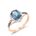 Blue Topaz Sparkle Gemstone Ring